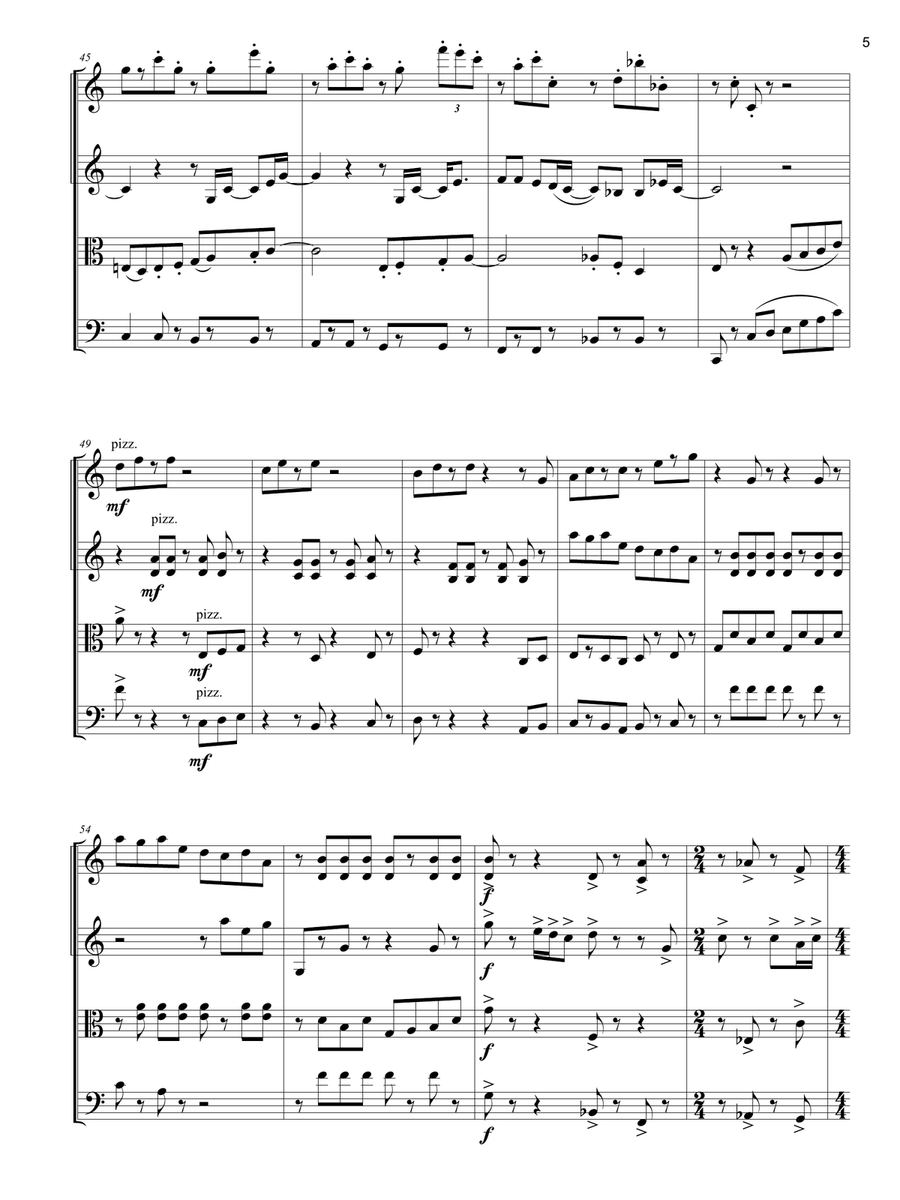 Hello, Goodbye String Quartet scores gallery preview page 5