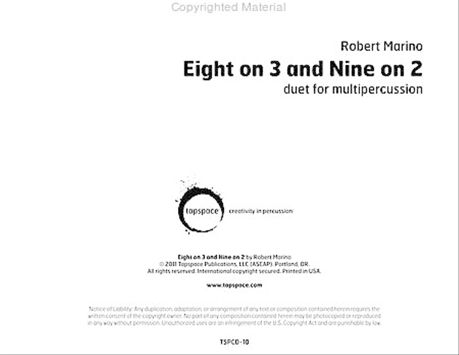 Eight on 3 and Nine on 2 Percussion scores gallery preview page 2