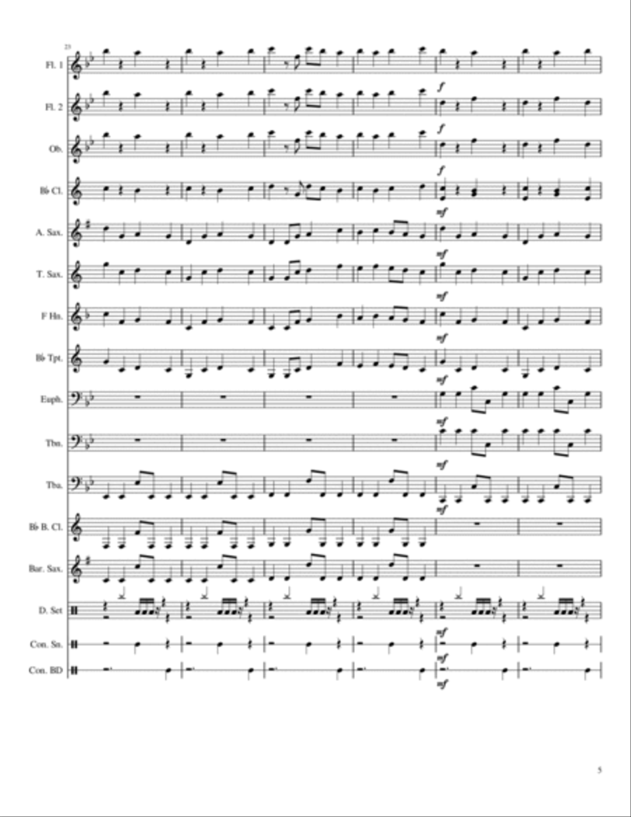 Hopes & Dreams Save The World His Theme Concert Band scores gallery preview page 5