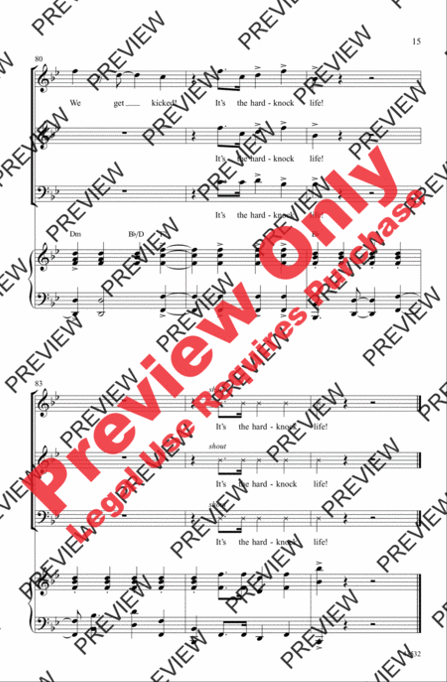 It's the Hard-Knock Life It's the Hard-Knock Life 3-Part scores gallery preview page 15