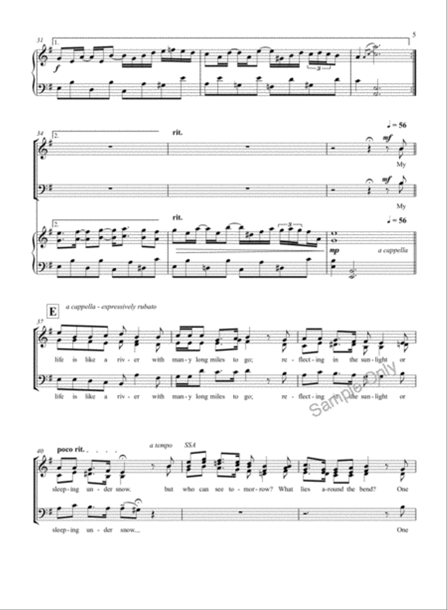 All The Little Rivers 3-Part scores gallery preview page 5
