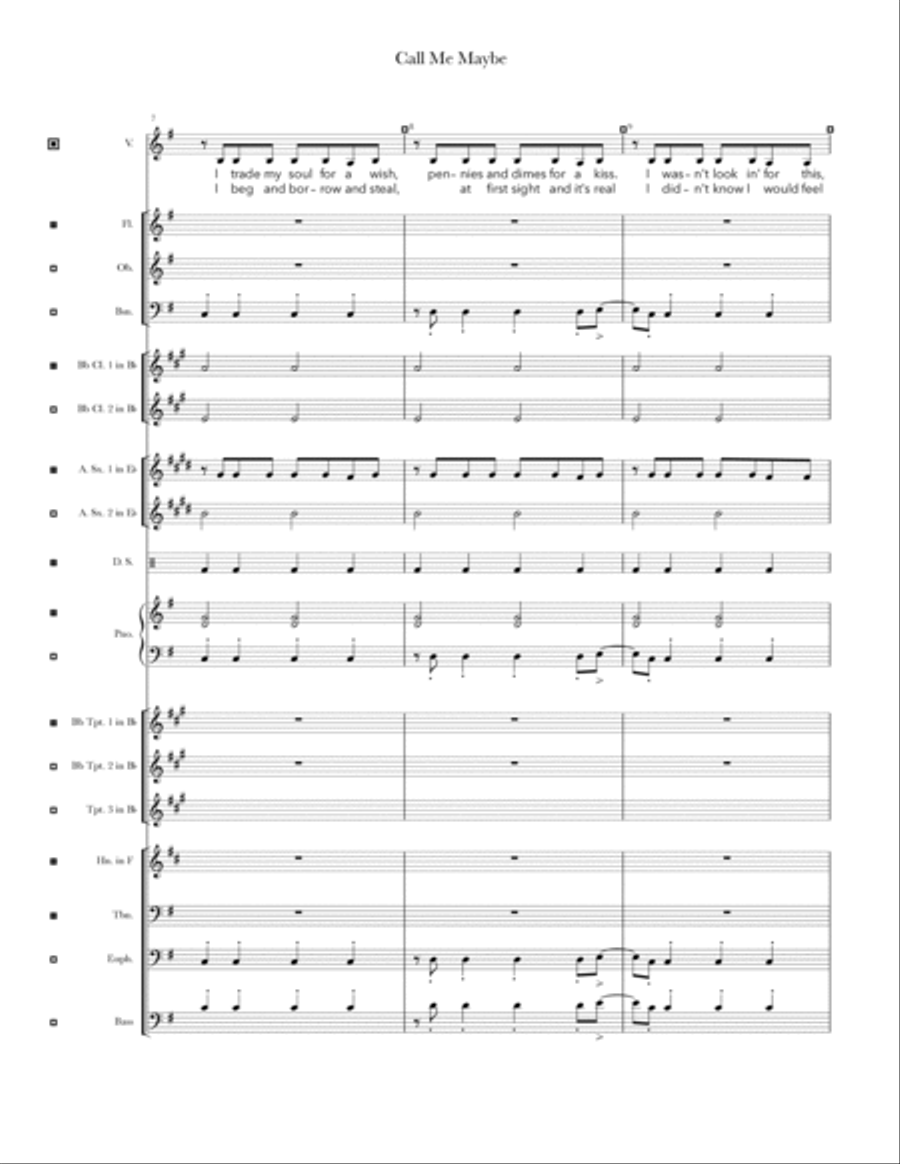 Call Me Maybe Chamber Music scores gallery preview page 3