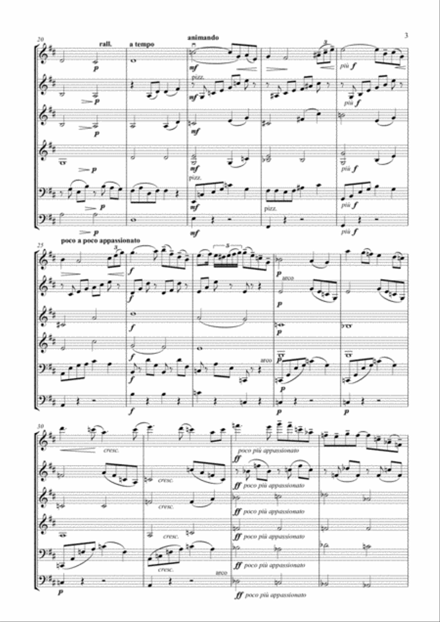 Meditation for solo violin and string orchestra String Orchestra scores gallery preview page 3