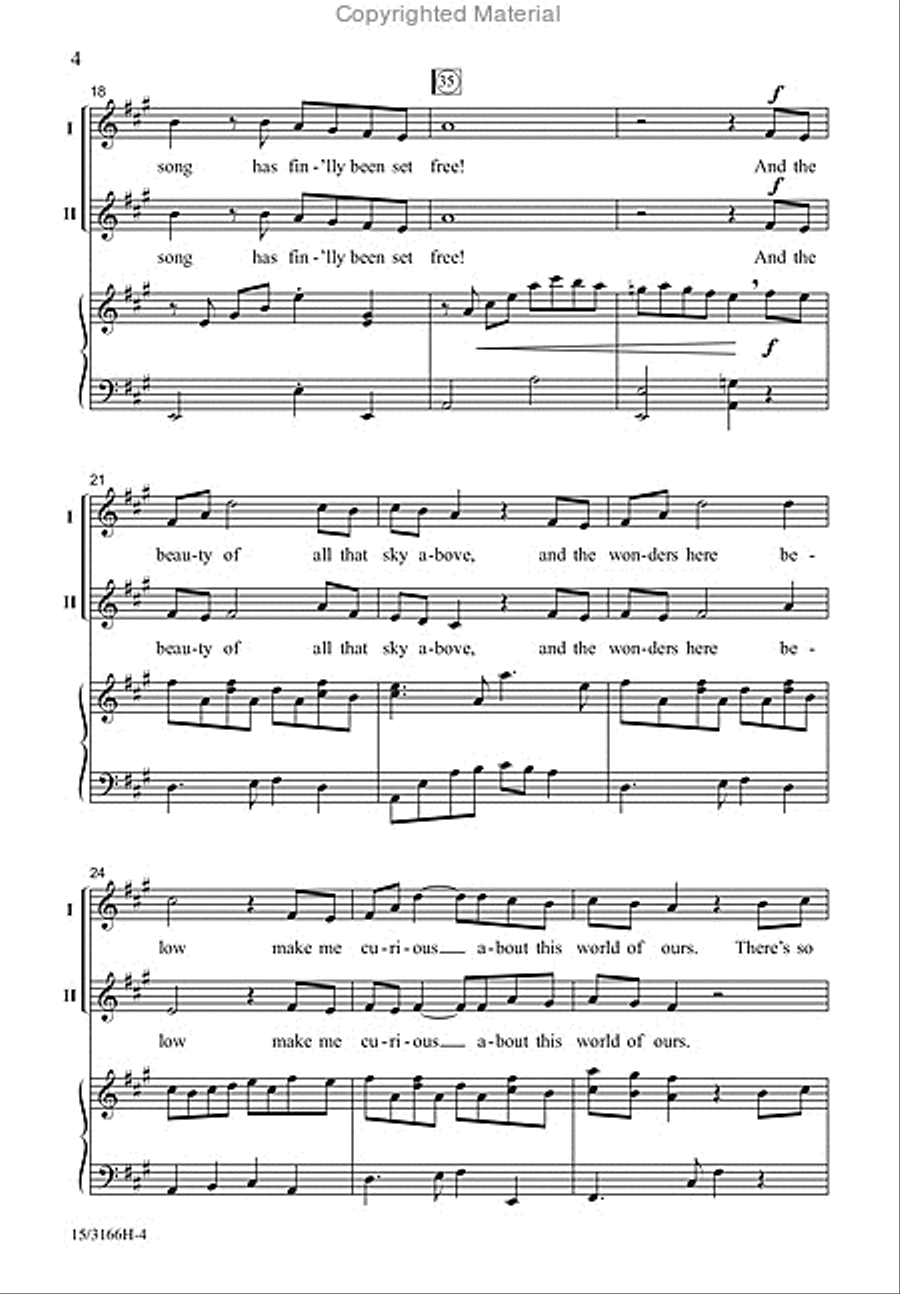 Curiosity Unison Choir scores gallery preview page 4