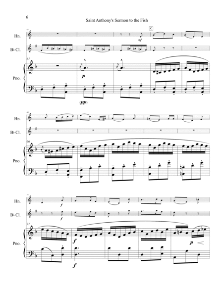 Sermon to the Fish for Horn, Clarinet and Piano image number null