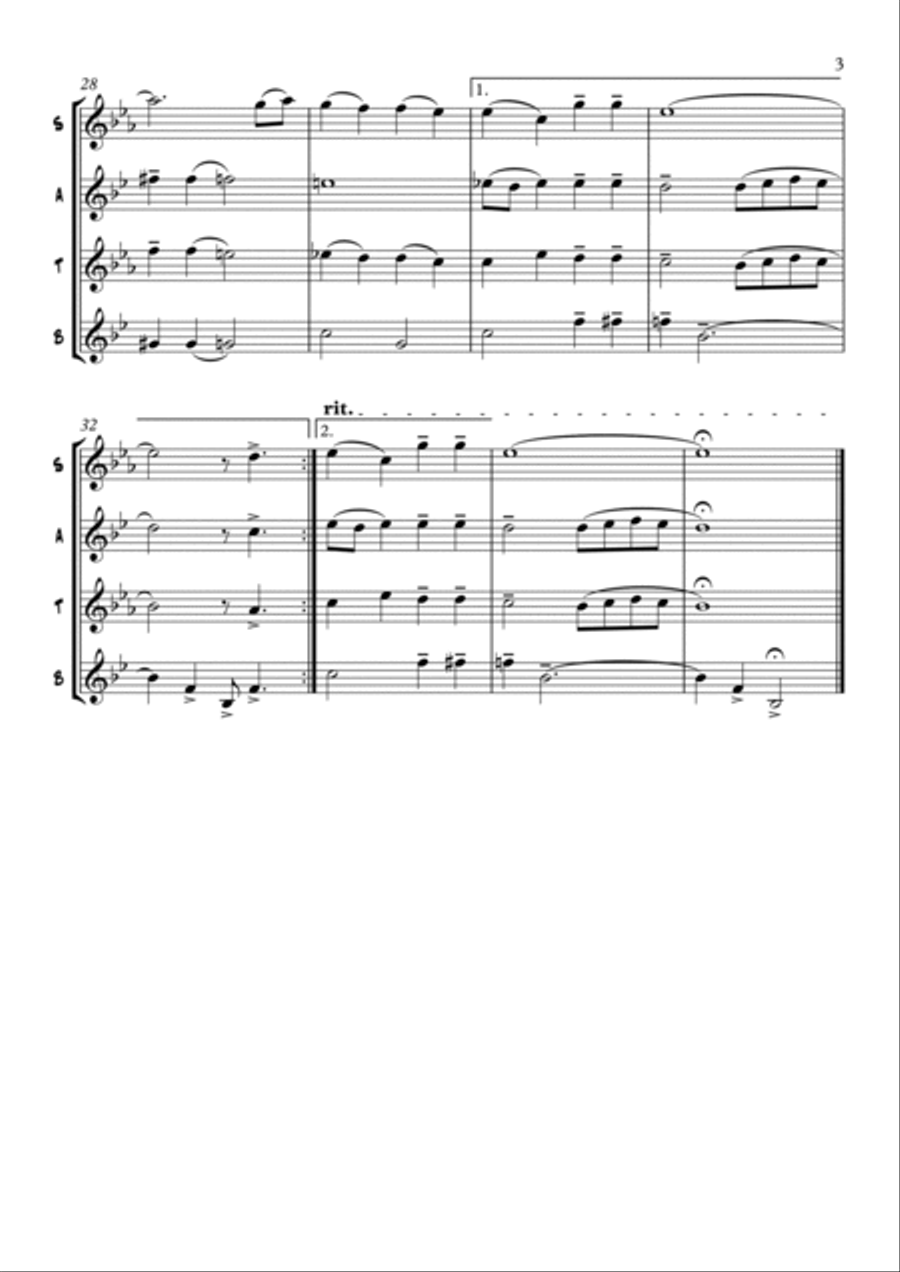 We'll Meet Again We'll Meet Again Saxophone Quartet scores gallery preview page 3