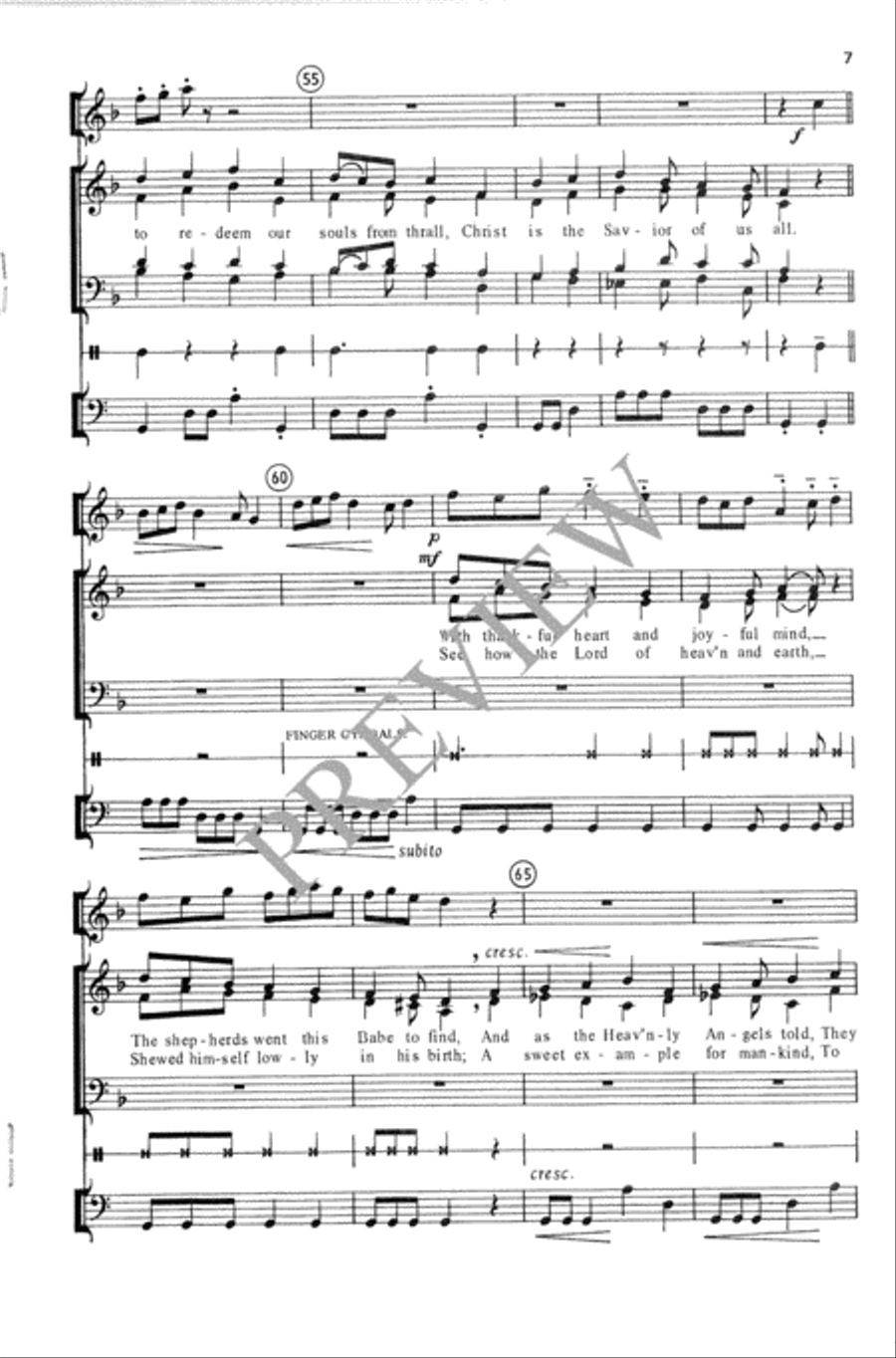 Let All That Are to Mirth Inclined 4-Part scores gallery preview page 8