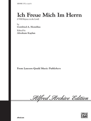 Book cover for Ich Freue Mich Im Herrn (I Will Rejoice in the Lord)