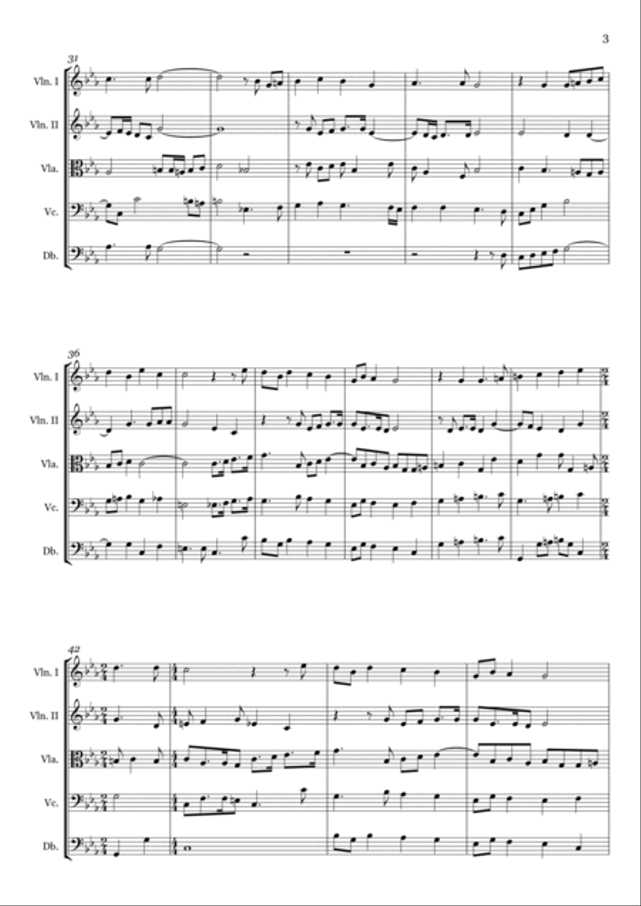 Six Dowland Songs: Suite For Strings String Orchestra scores gallery preview page 3