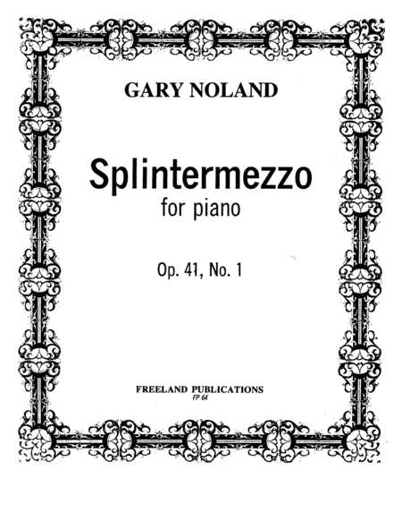 "Splintermezzo" for piano Op. 41, No. 1