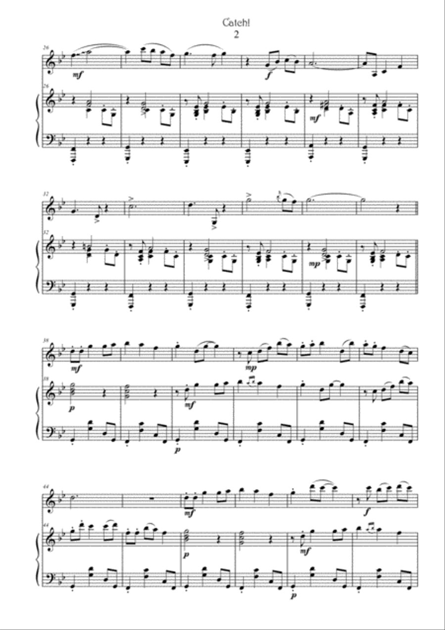Catch! for violin and piano