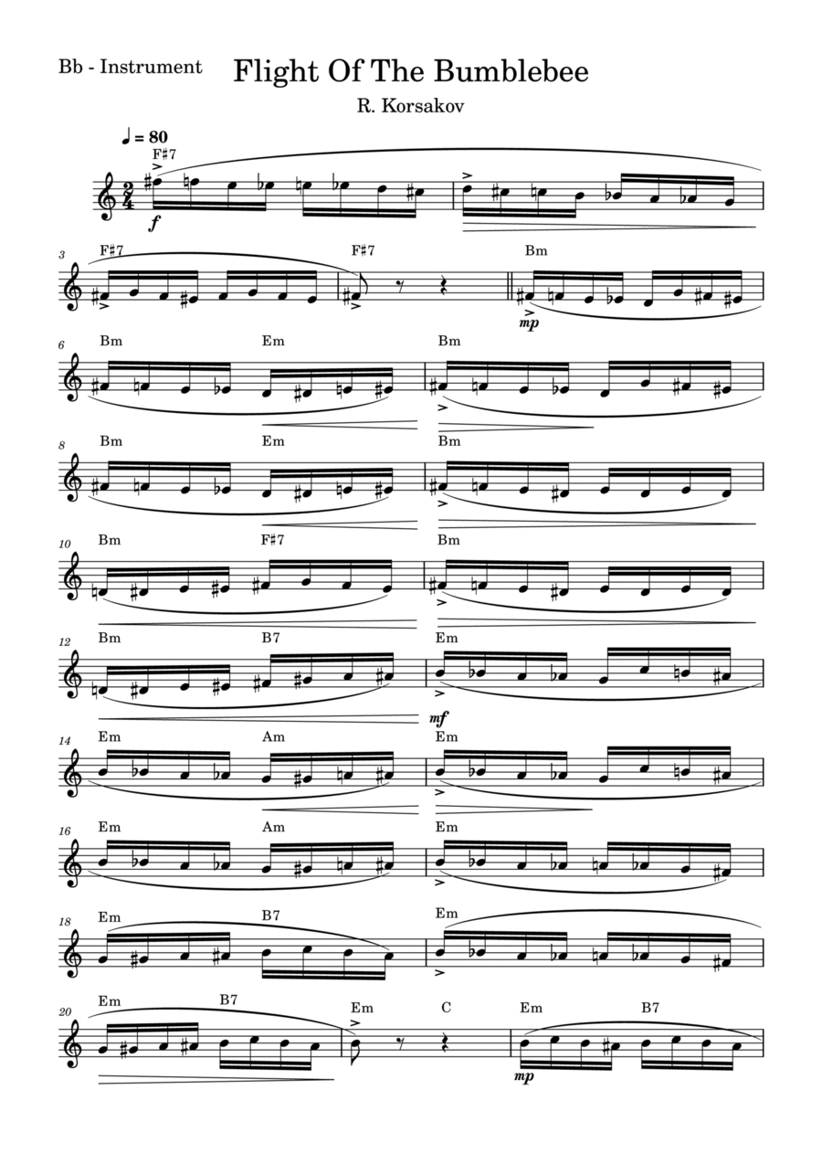 Flight of on sale the bumblebee trumpet