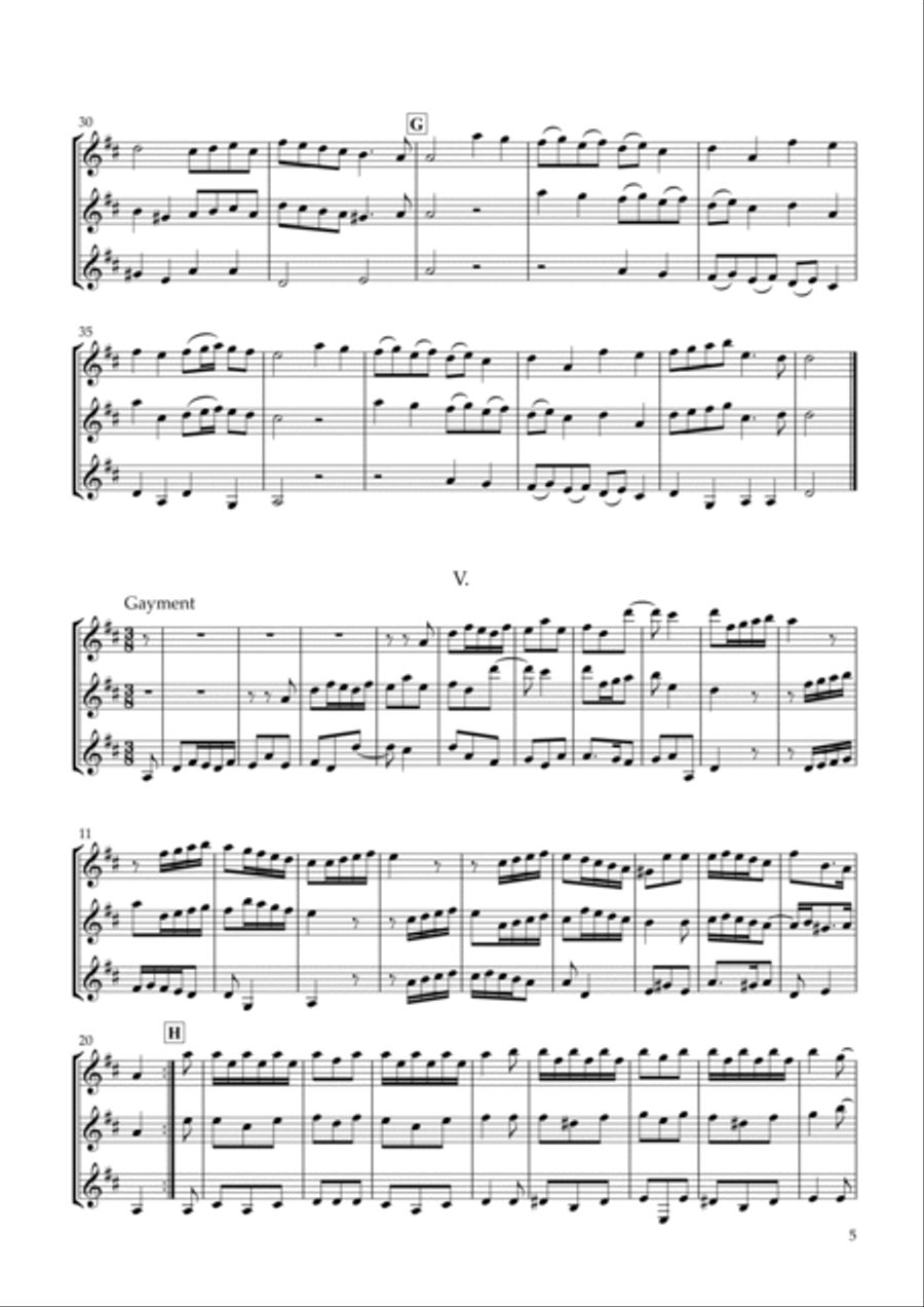 Six Sonatas No.1 for two Oboes & English Horn Op.7-1 Woodwind Ensemble scores gallery preview page 5