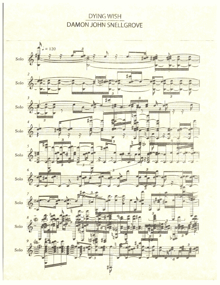 Dying Wish Piano Solo scores gallery preview page 1