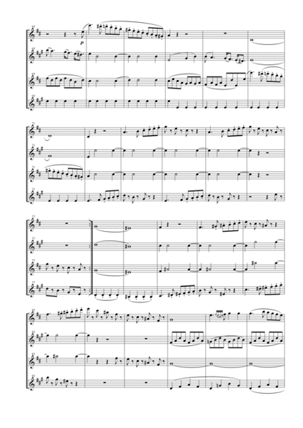 String Quartet KV 575 for Saxophone Quartet (SATB) image number null