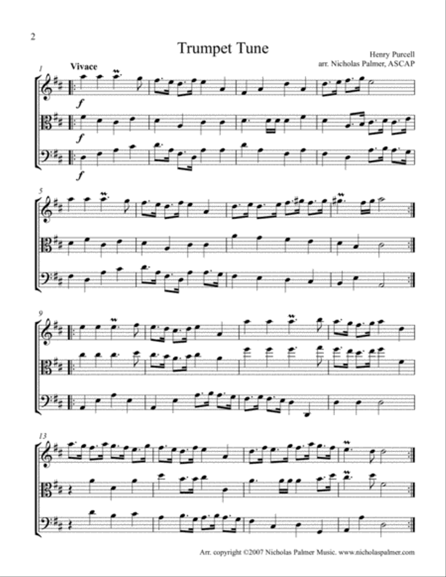 Baroque Wedding collection for String trio - volume 1 String Trio scores gallery preview page 2
