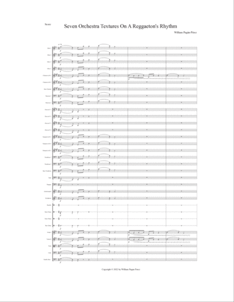 Seven Orchestra Texture On A Reggaeton's Rhythm Full Orchestra scores gallery preview page 2