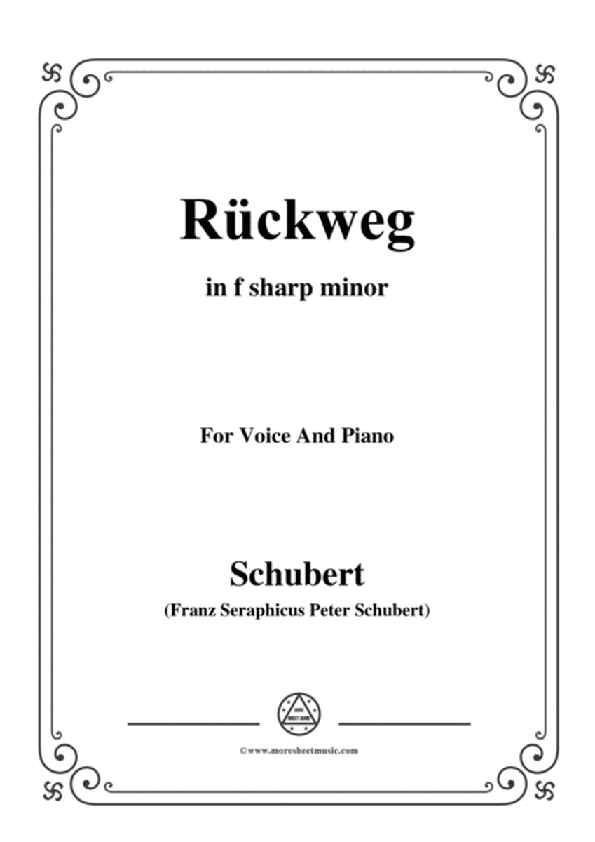 Schubert-Rückweg,in f sharp minor,for Voice&Piano image number null