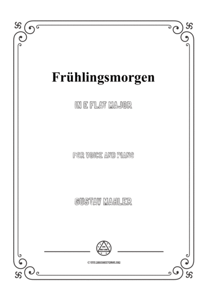 Mahler-Frühlingsmorgen in E flat Major,for voice and piano image number null