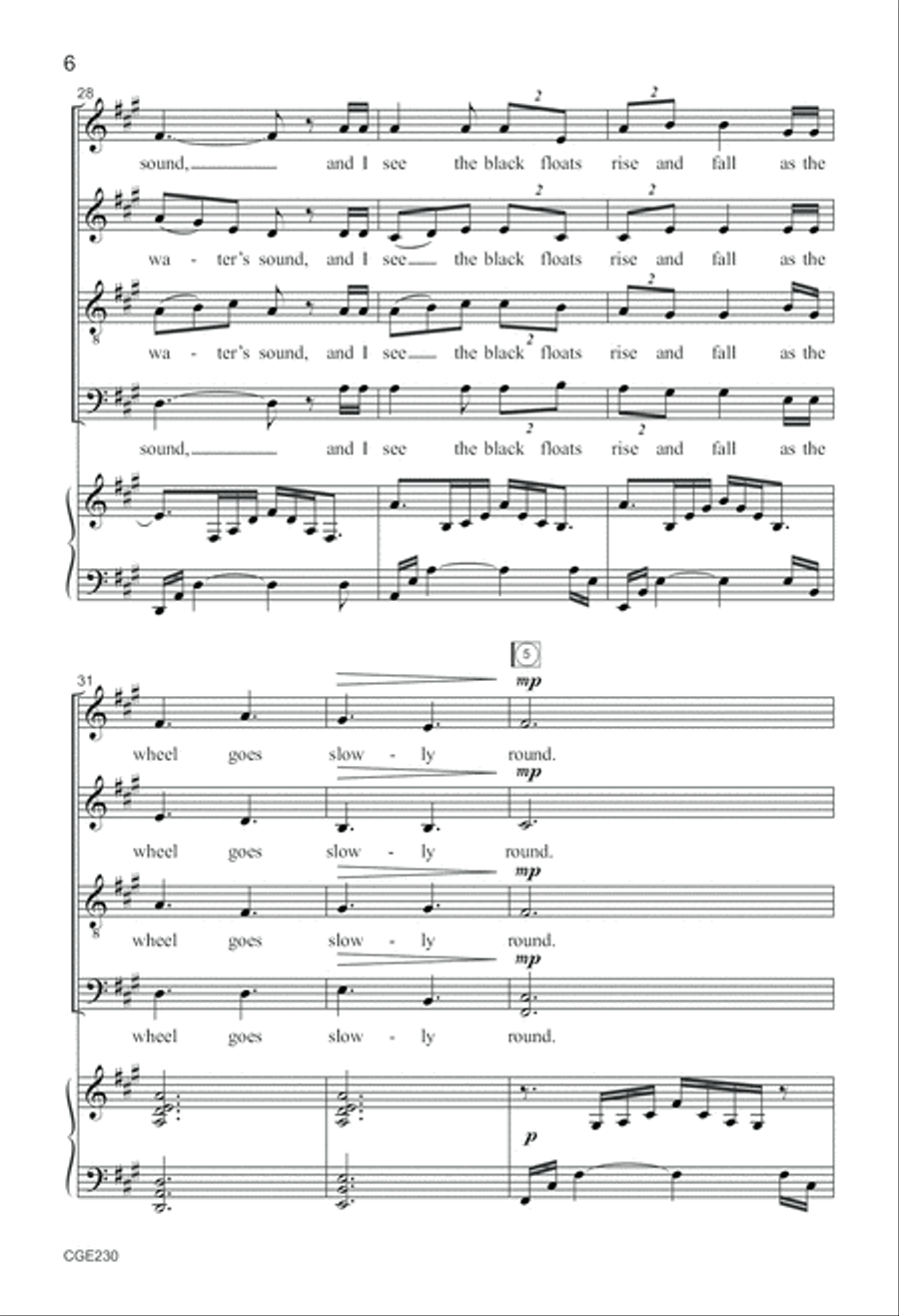 The Old Mill (SATB) 4-Part scores gallery preview page 6
