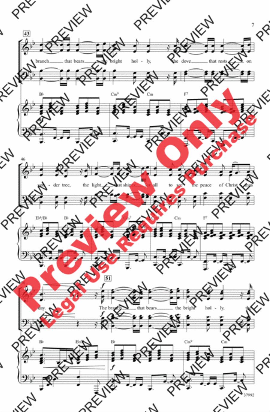 The Peace Carol 4-Part scores gallery preview page 7