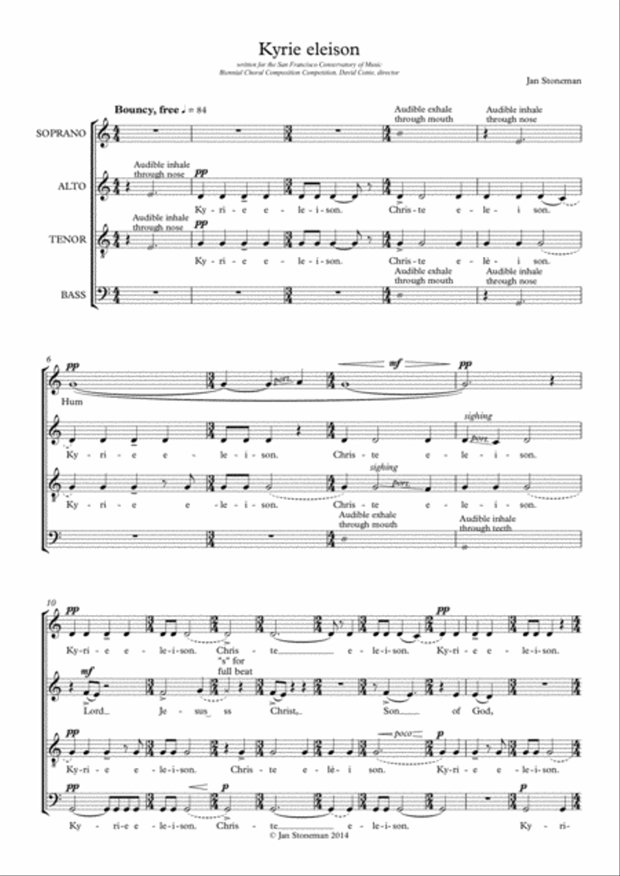 Kyrie (Lord Jesus) Kyrie (Lord Jesus) 4-Part scores gallery preview page 3