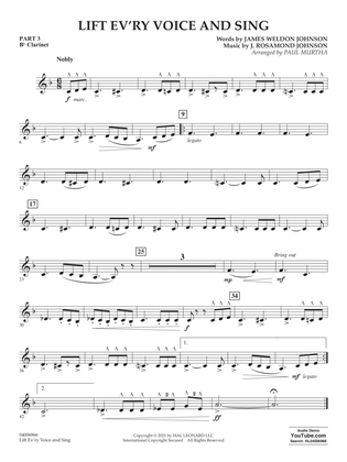 Lift Ev'ry Voice And Sing (arr. Paul Murtha) - Pt.3 - Bb Clarinet