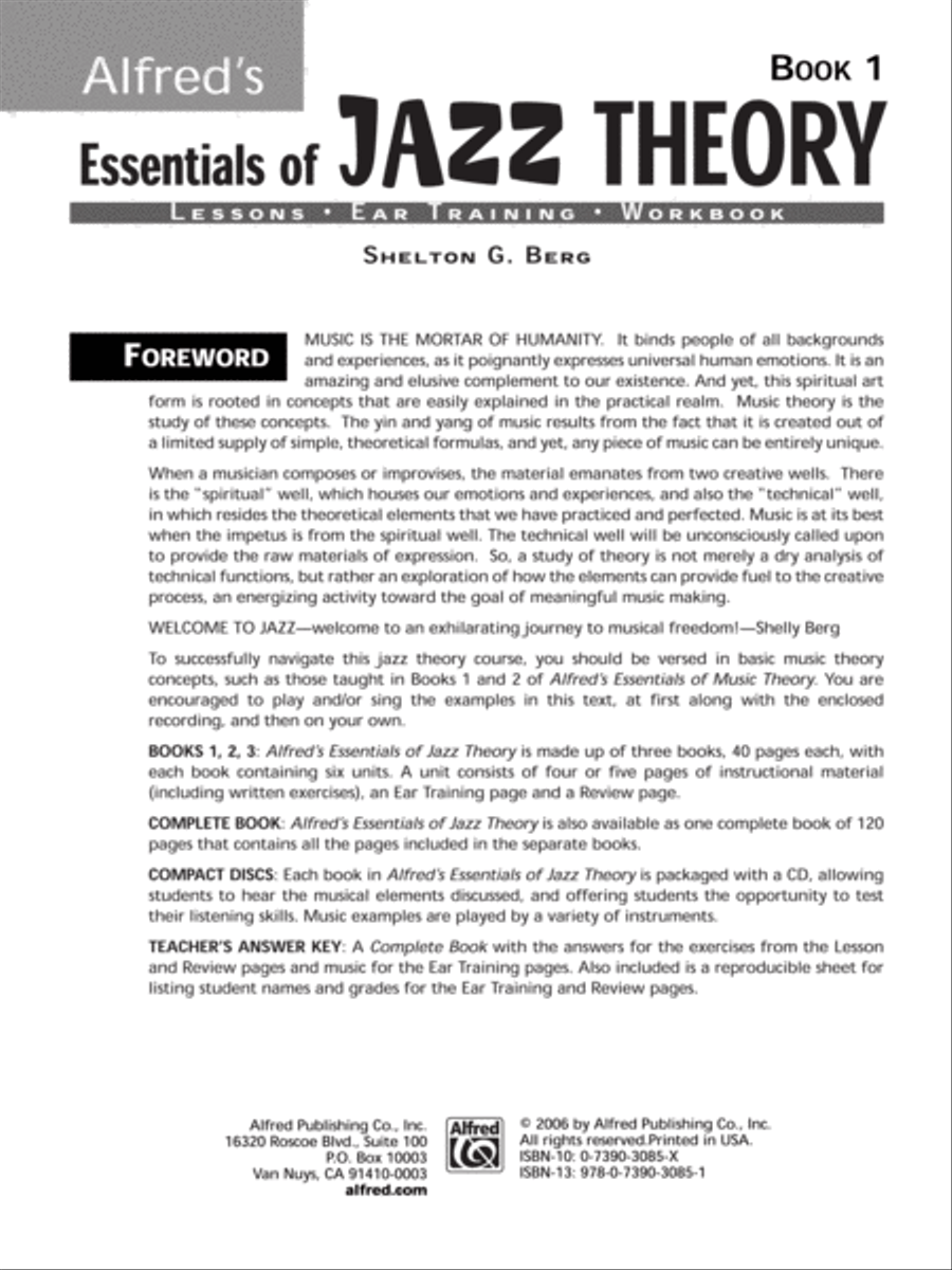 Alfred's Essentials of Jazz Theory, Book 1 Textbook scores gallery preview page 2