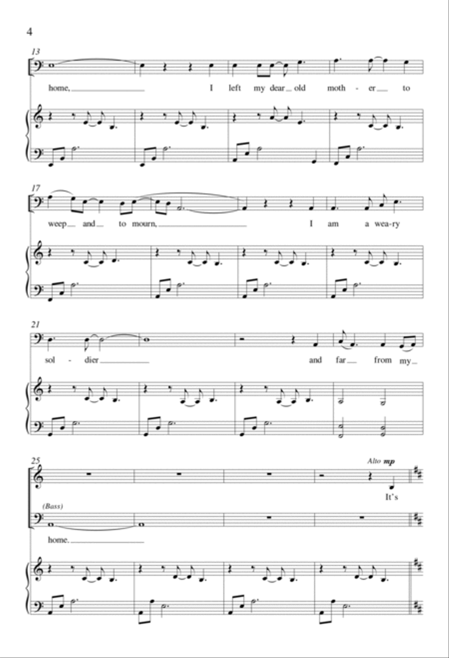 I Am a Weary Soldier I Am a Weary Soldier 4-Part scores gallery preview page 3