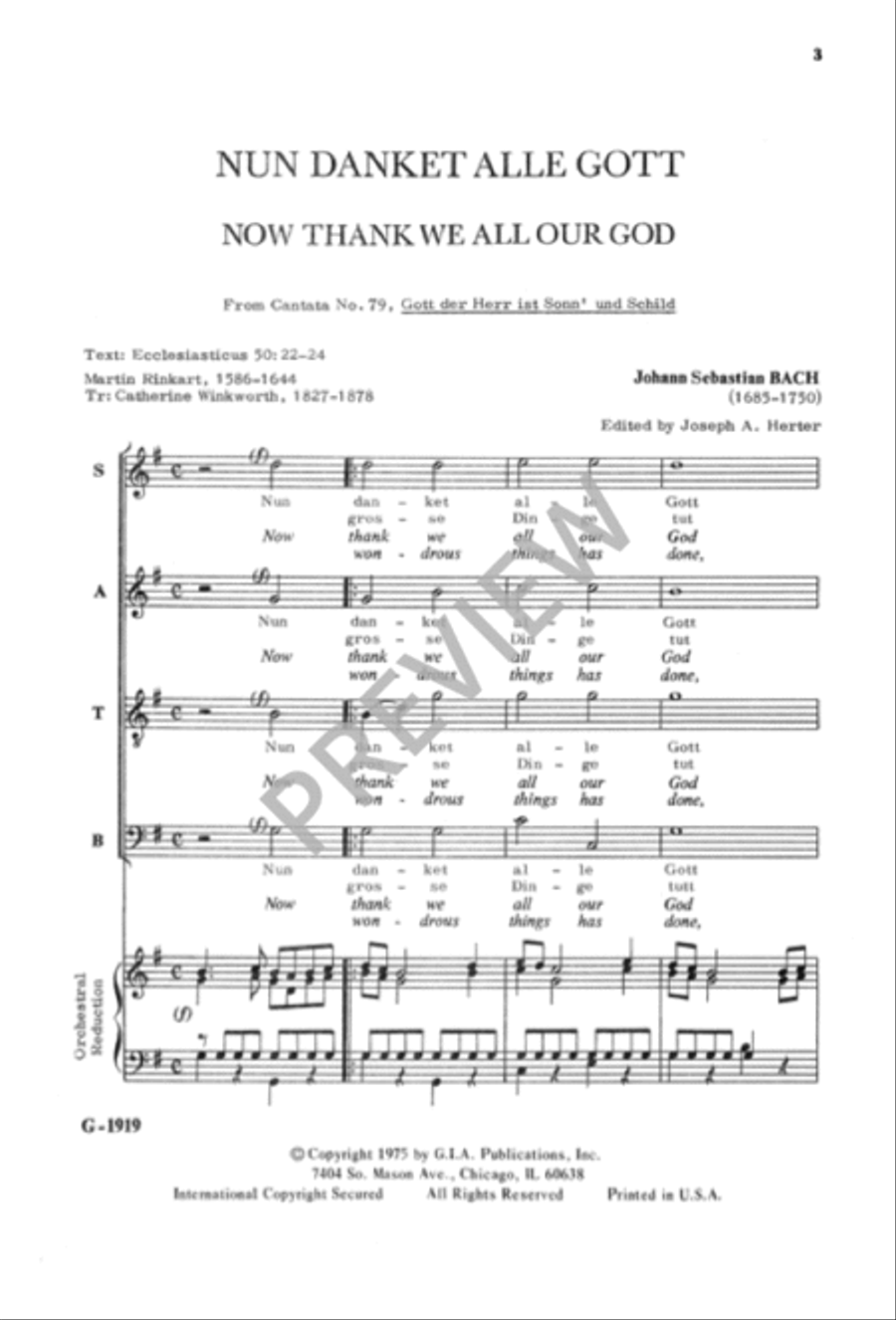 Now Thank We All Our God Now Thank We All Our God 4-Part scores gallery preview page 4