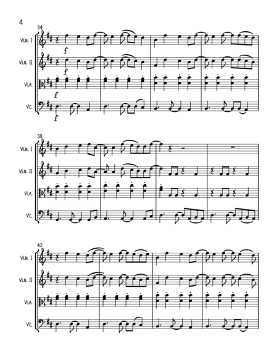 Dear Future Husband String Quartet scores gallery preview page 4