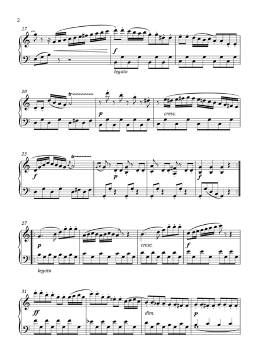 Clementi - Sonatina No.3 in C Major - Intermediate Piano Method scores gallery preview page 3