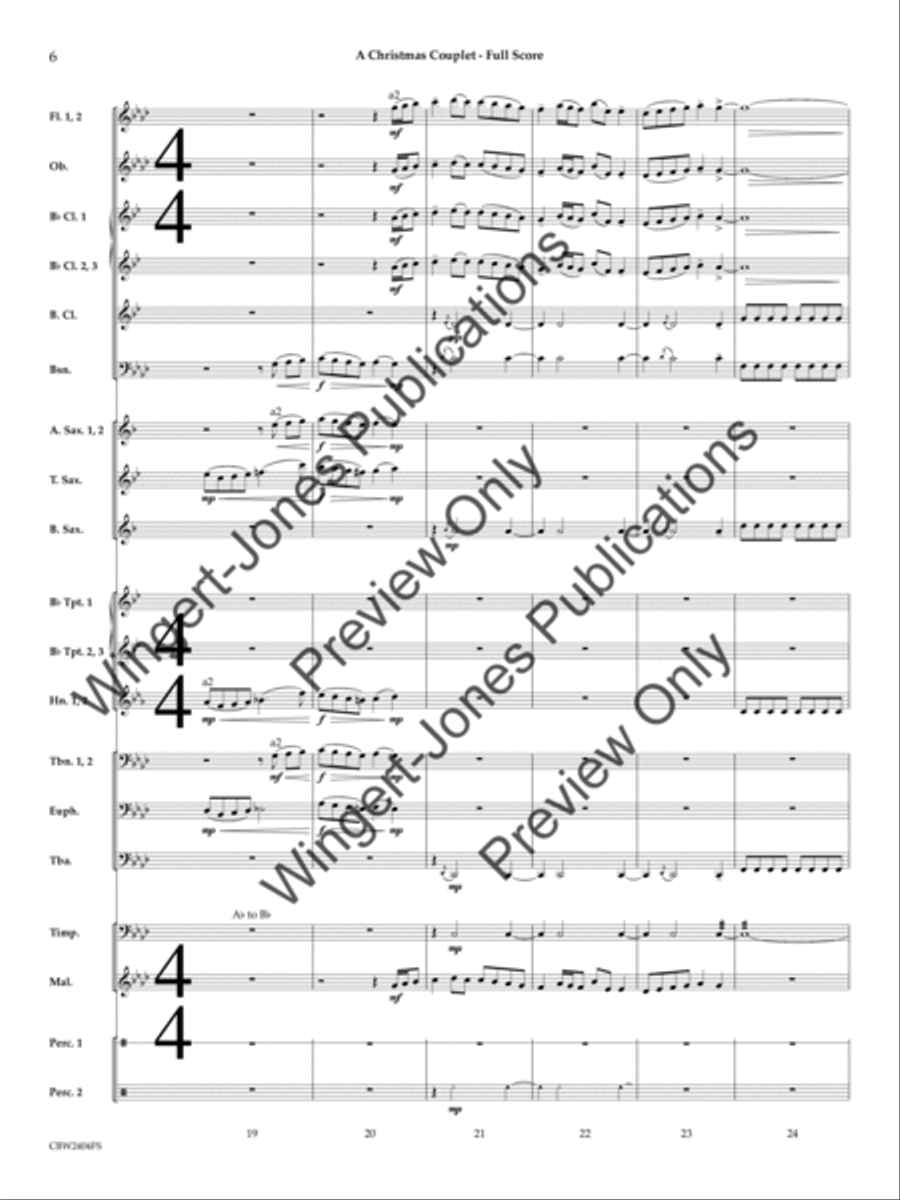 A Christmas Couplet A Christmas Couplet Concert Band scores gallery preview page 7