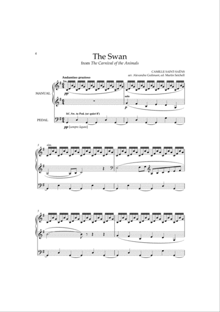 A Saint-Saens Organ Album Organ Solo scores gallery preview page 4