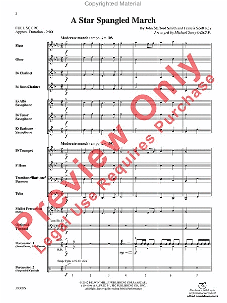 A Star-Spangled March A Star-Spangled March Concert Band scores gallery preview page 3