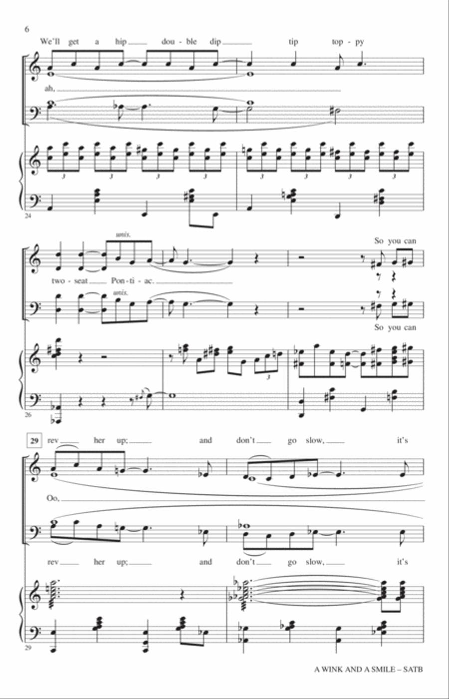 A Wink And A Smile 4-Part scores gallery preview page 4