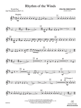 Rhythm of the Winds: (wp) 2nd B-flat Trombone T.C.