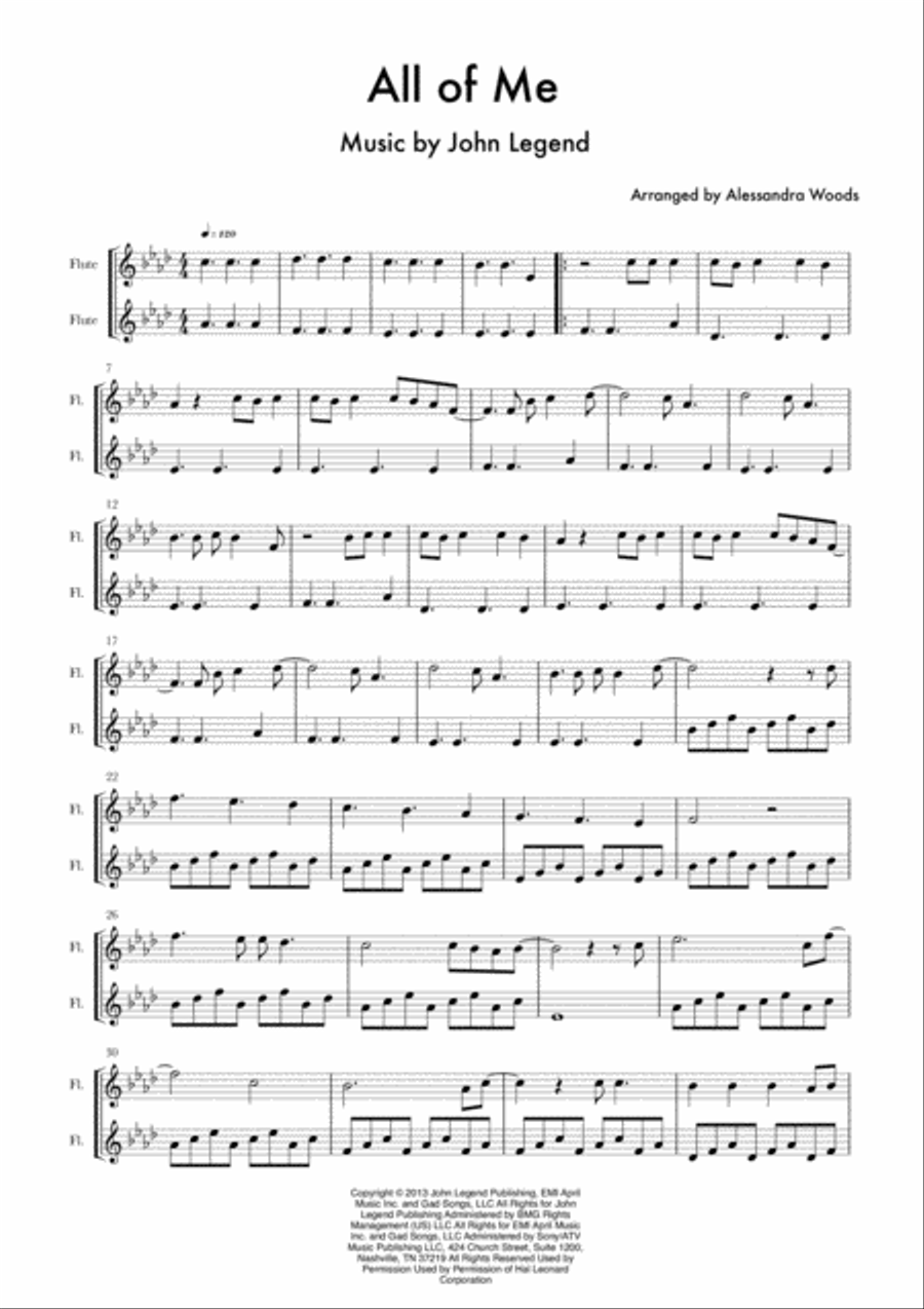 All Of Me Small Ensemble scores gallery preview page 1