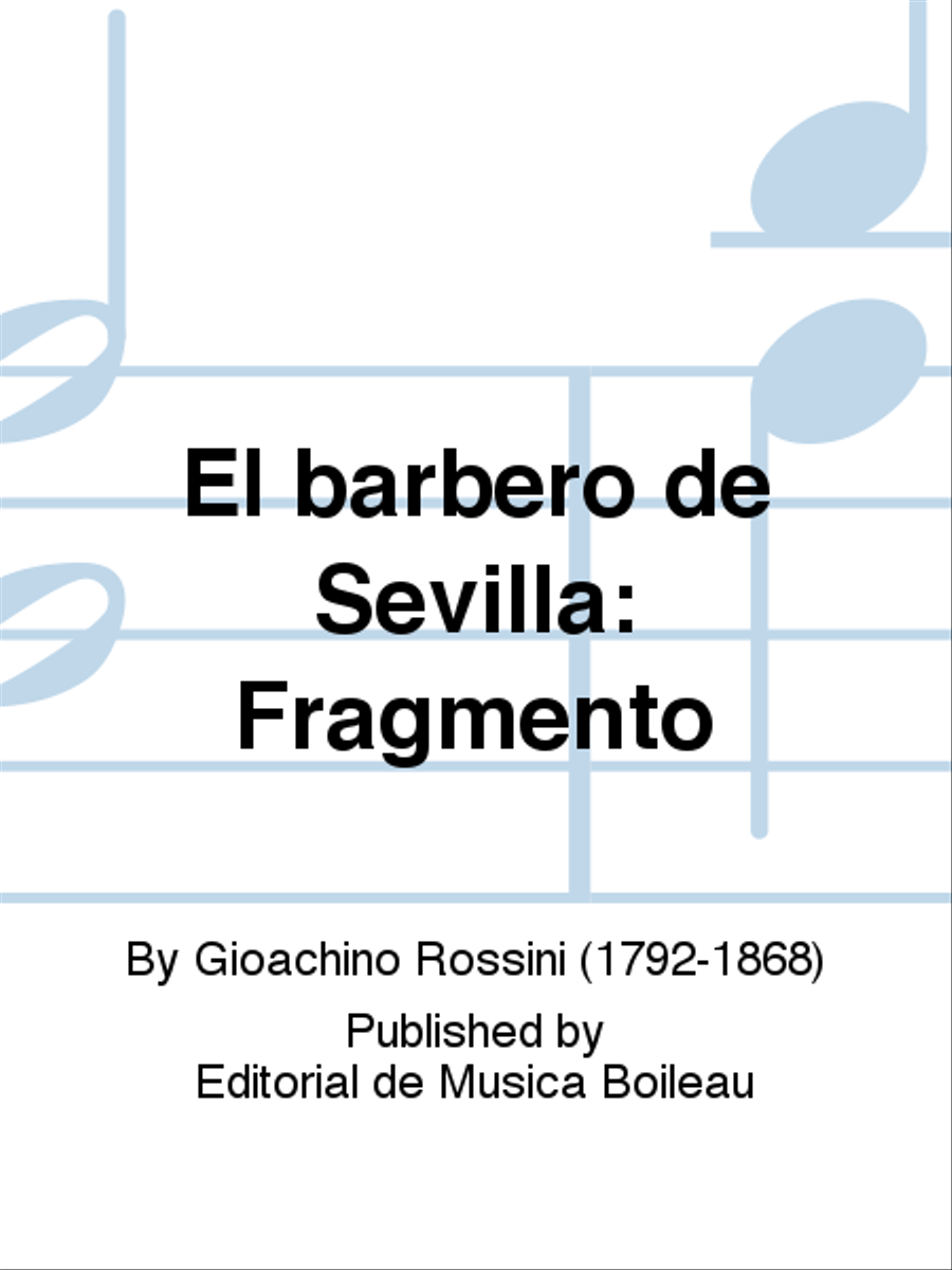 El barbero de Sevilla: Fragmento Piano Solo scores gallery preview page 1