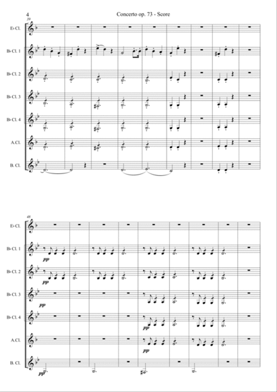 Concerto op. 73 Woodwind Ensemble scores gallery preview page 4