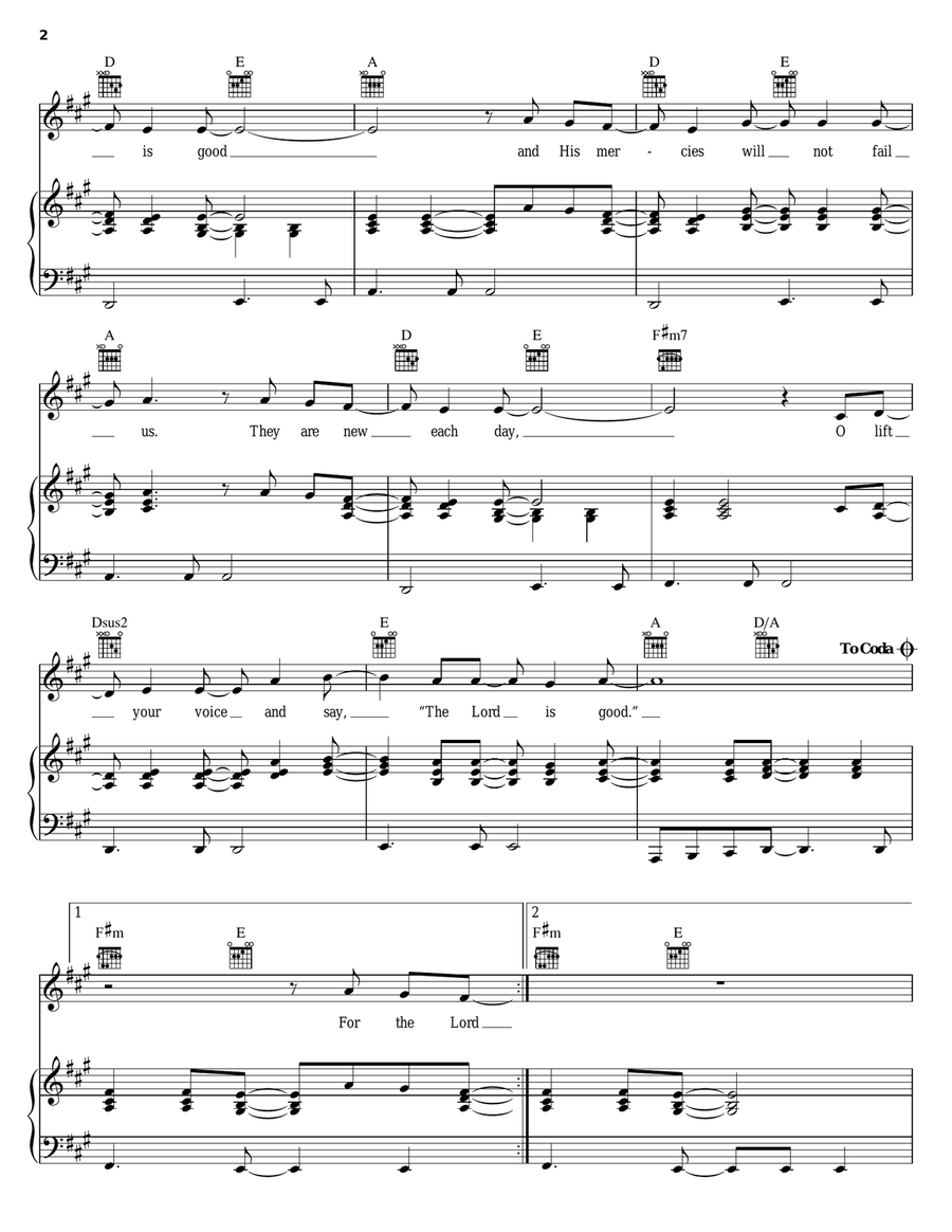 For The Lord Is Good For The Lord Is Good Guitar scores gallery preview page 2