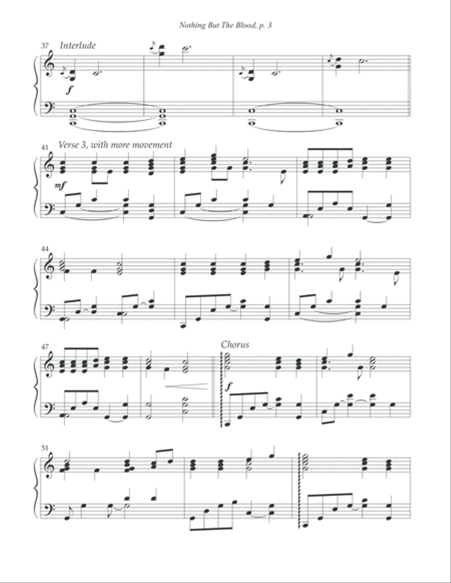 Nothing But The Blood Nothing But The Blood Piano Solo scores gallery preview page 4