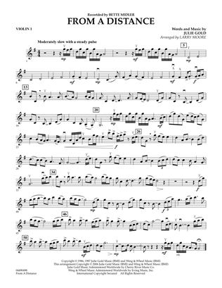 From a Distance (arr. Larry Moore) - Violin 1