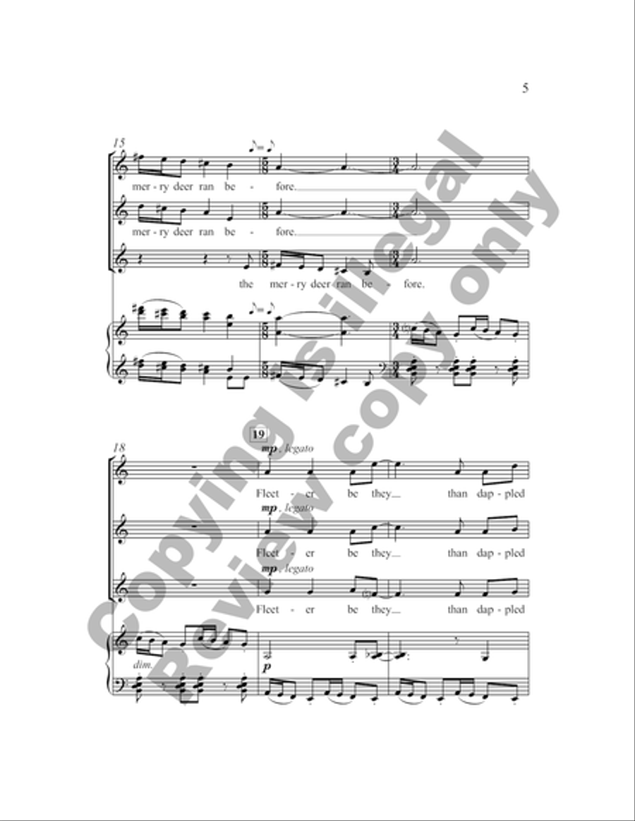 earthsongs: 4. All in green went my love riding SSA scores gallery preview page 10