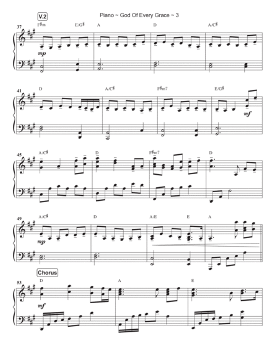 God Of Every Grace Piano Solo scores gallery preview page 4