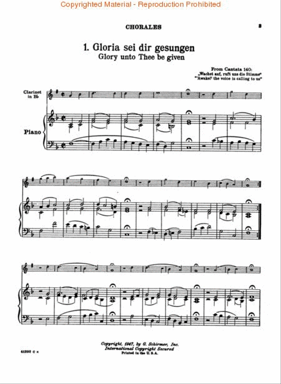 Bach for the Clarinet – Part 1 Clarinet Solo scores gallery preview page 2