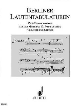 Book cover for Berliner Lautentabulaturen