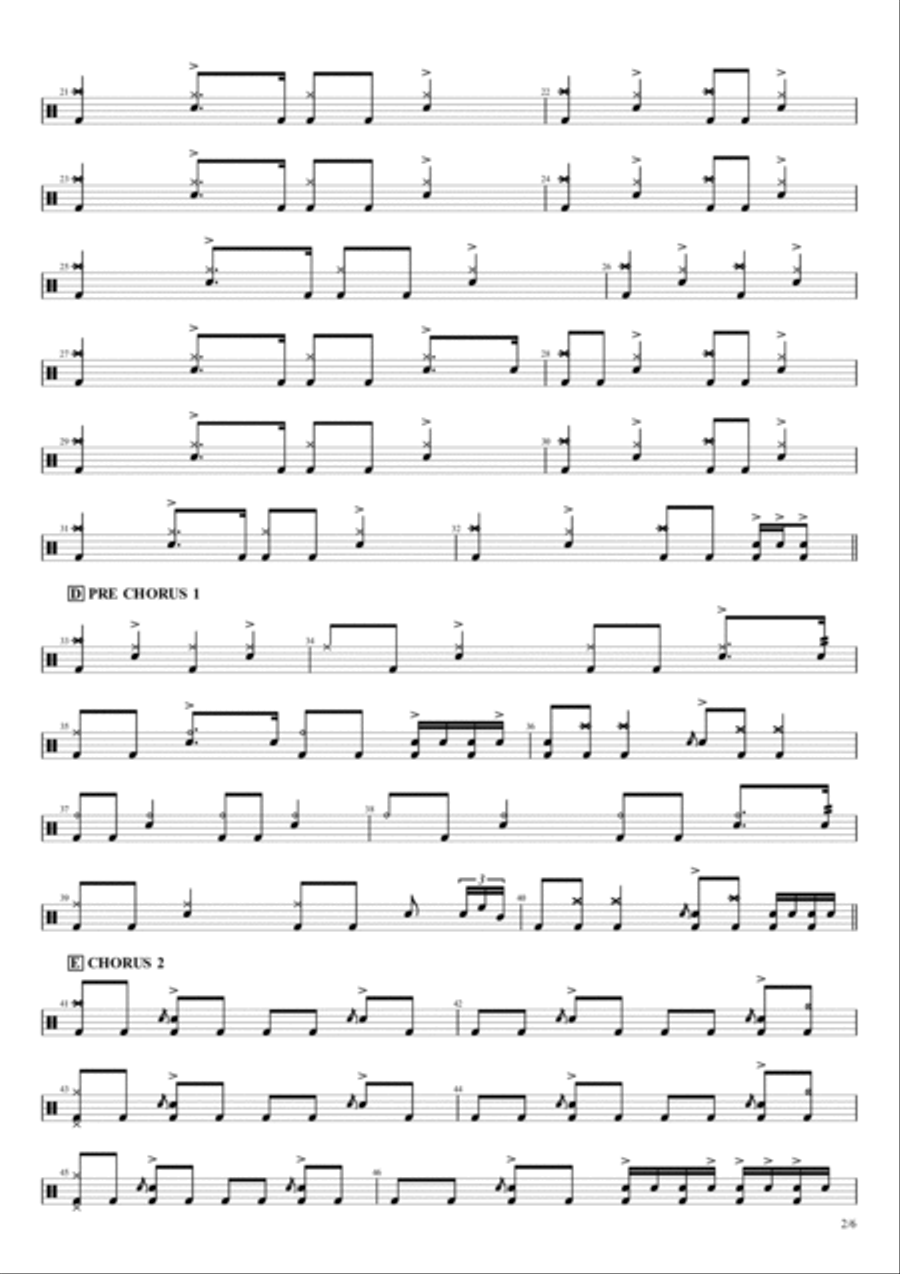 Hot Blooded Drum Set scores gallery preview page 2