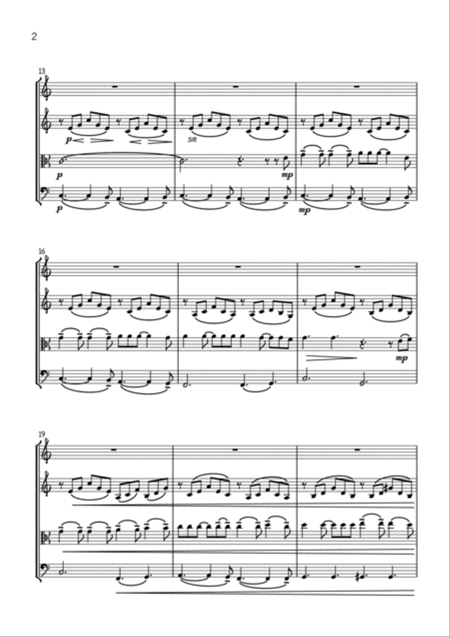 Hallelujah String Quartet scores gallery preview page 2