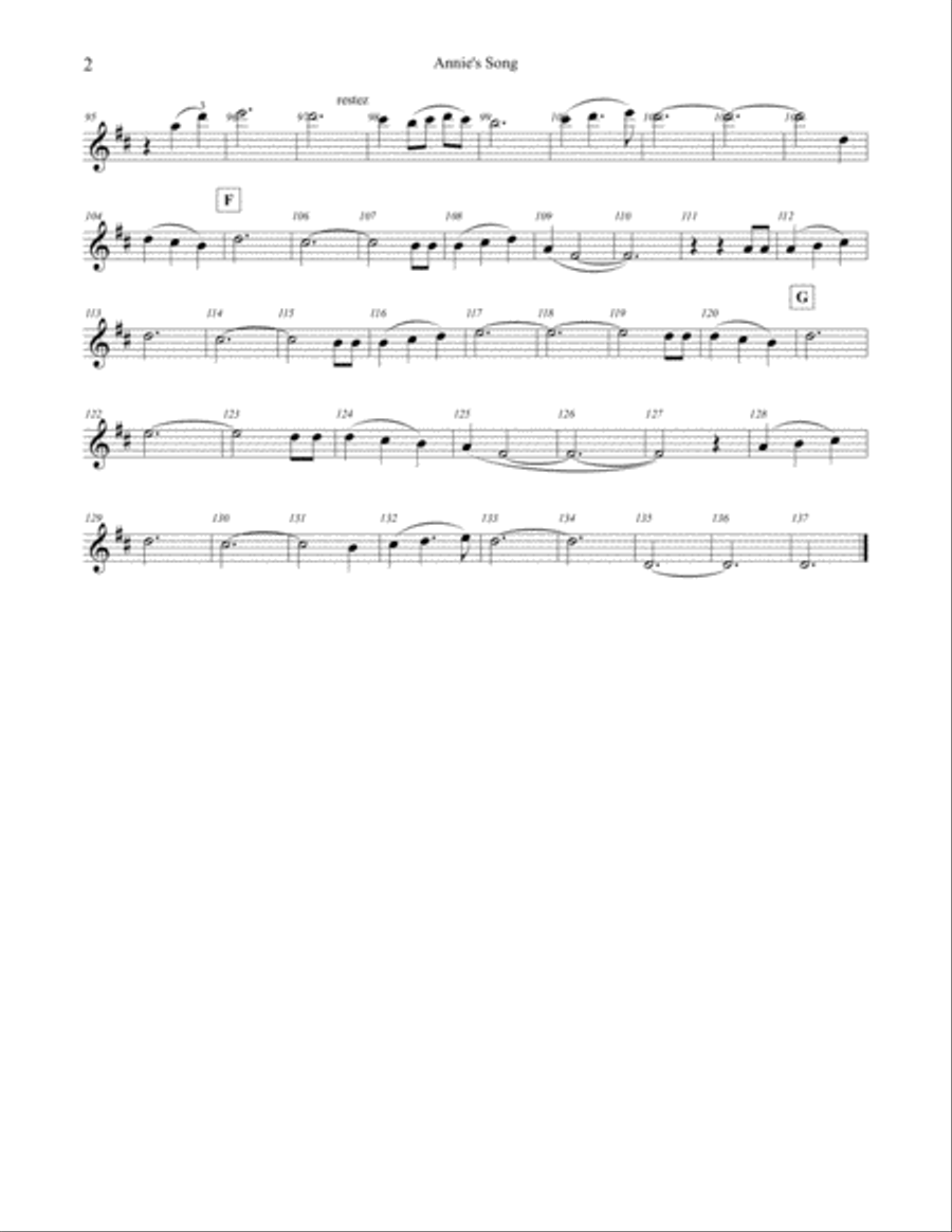 Annie's Song String Quartet scores gallery preview page 2